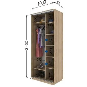 Шафа купе 1000*600*2400 в Києві