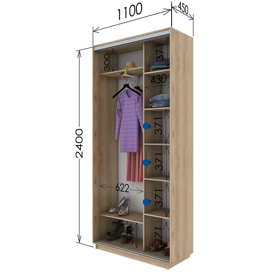 Шафа купе 1100*450*2400