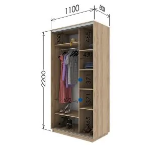 Шафа купе 1100*600*2200 в Києві