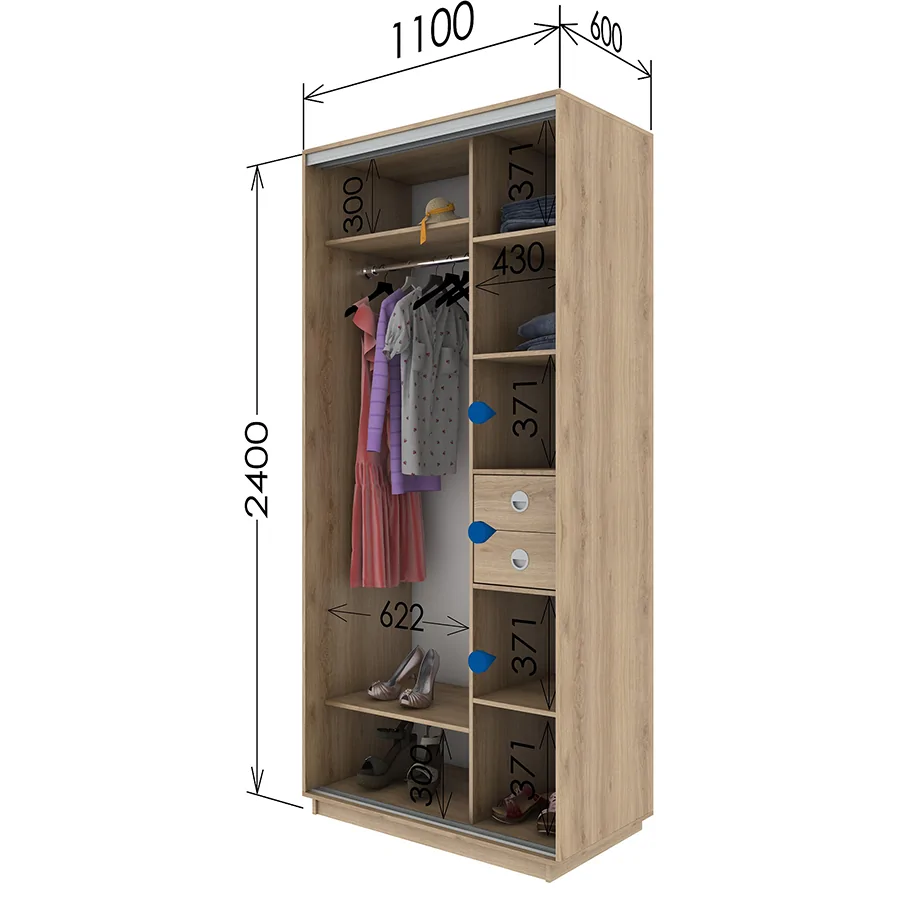 Шкаф-купе1100*600*2400