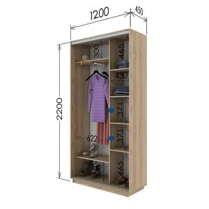 Шафа купе 1200*450*2200 в Києві