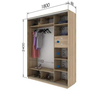 Шафа купе 1800*600*2400 в Києві