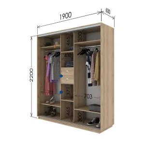 Шафа купе 1900*600*2200 в Києві