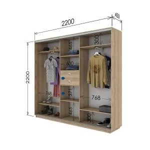 Шафа купе 2200*450*2200 в Києві