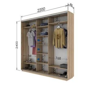 Шафа купе 2200*450*2400 в Києві