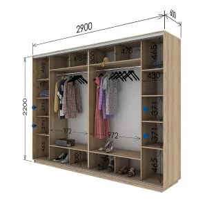 Шафа купе 2900*600*2200 в Києві