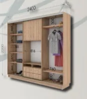 Шафа стінка у вітальню 2700х450х2200мм в Києві - Зображення 2