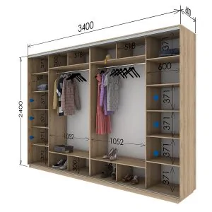 Шафа купе 3400*600*2400 в Києві