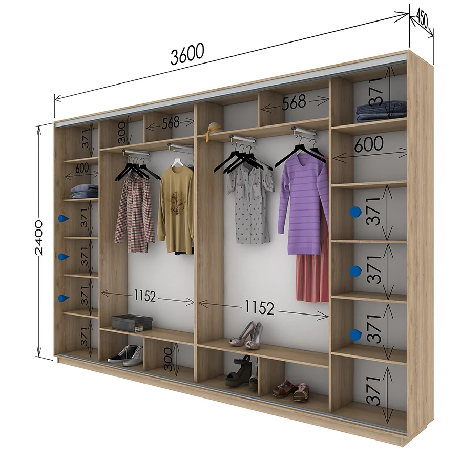 Шафа купе 3600*450*2400 в Києві Шкаф-купе3600*450*2400