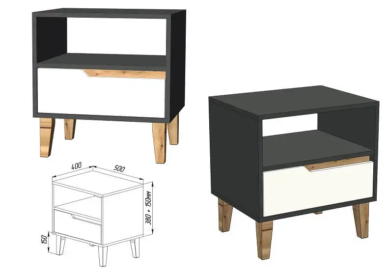 Приліжкова тумба WOOD 1Ш в Києві - Зображення 2
